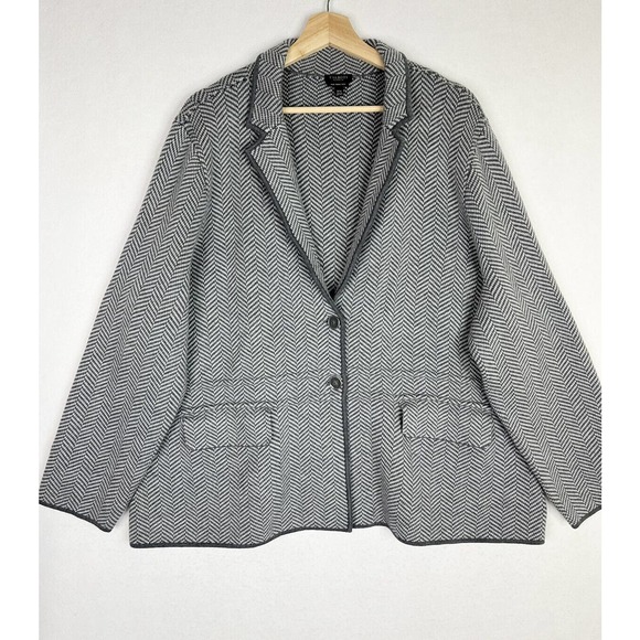 Talbots Sweaters - Talbots Plus Petite 3X Pure 100% Merino Wool Sweater Blazer Jacket